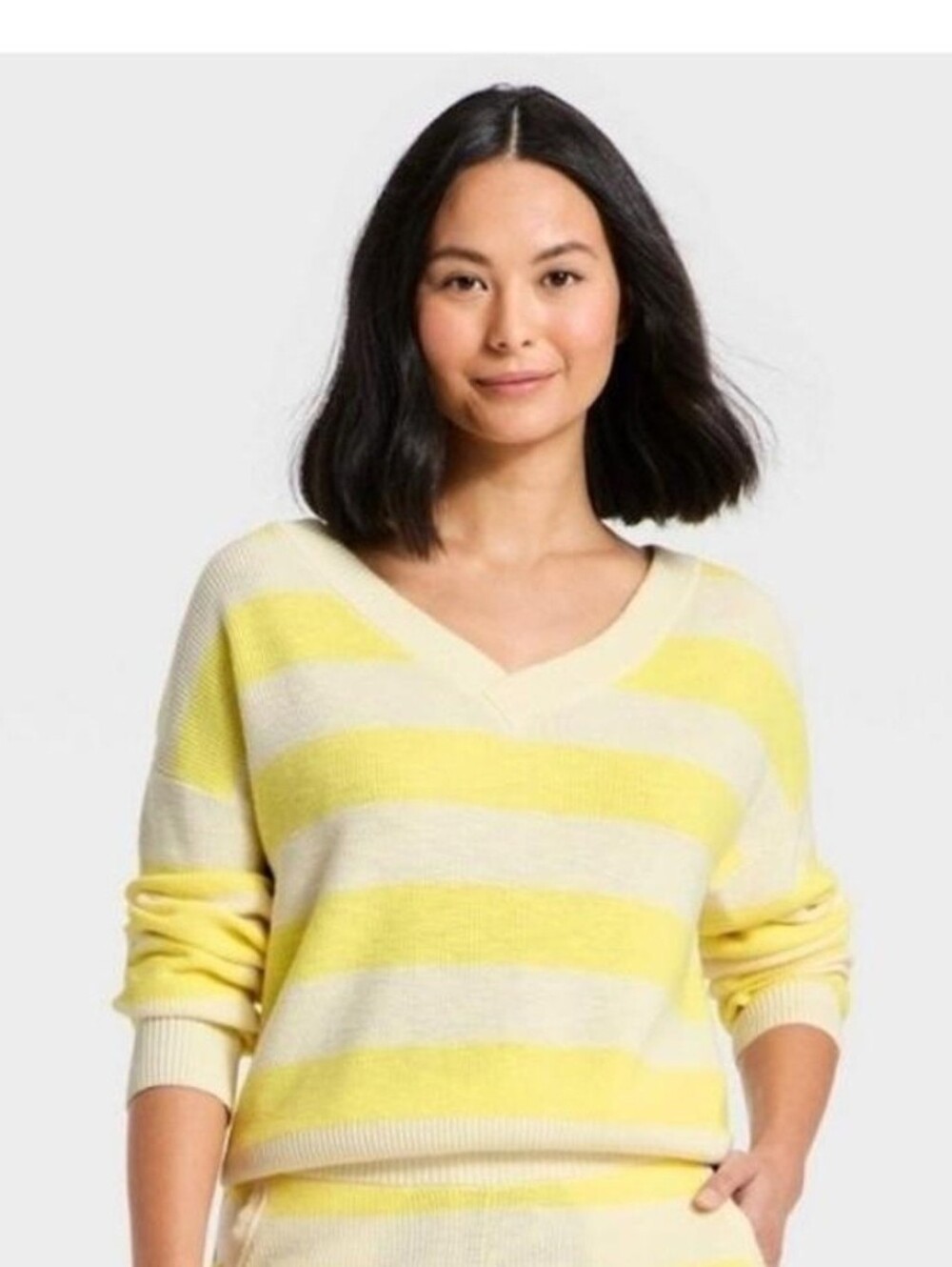 JoyLab Women's Loose Fit Sweater Elfin Yellow Size XS